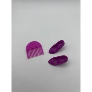Vintage Hasbro Jem And The Holograms Doll Accessories Purple Heels + Comb 1980s